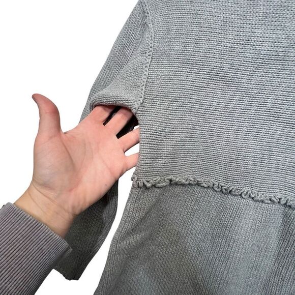 J. Jill Grey Knit Tunic Sweater Boat Neck S Petite- Measurements in pics - Picture 2 of 14